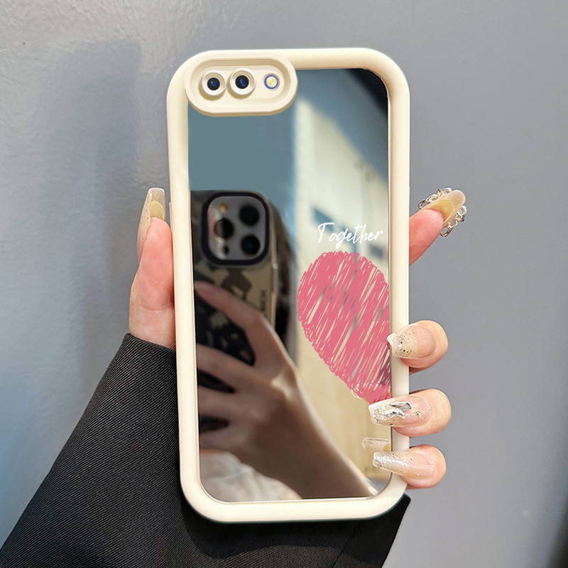 Casing Hp OPPO A5 A3s A12E Realme C1 Case Casing HP Softcase Silikon Graffiti Love Heart Coretan Tan