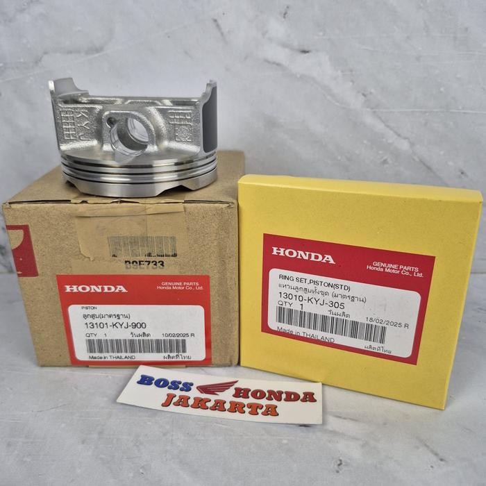 Sparepart Cbr 250 R : (13101-Kyj-900 + 13010-Kyj-305) Piston + Ring Ukuran Standar Cbr 250 R Kyj Cbu
