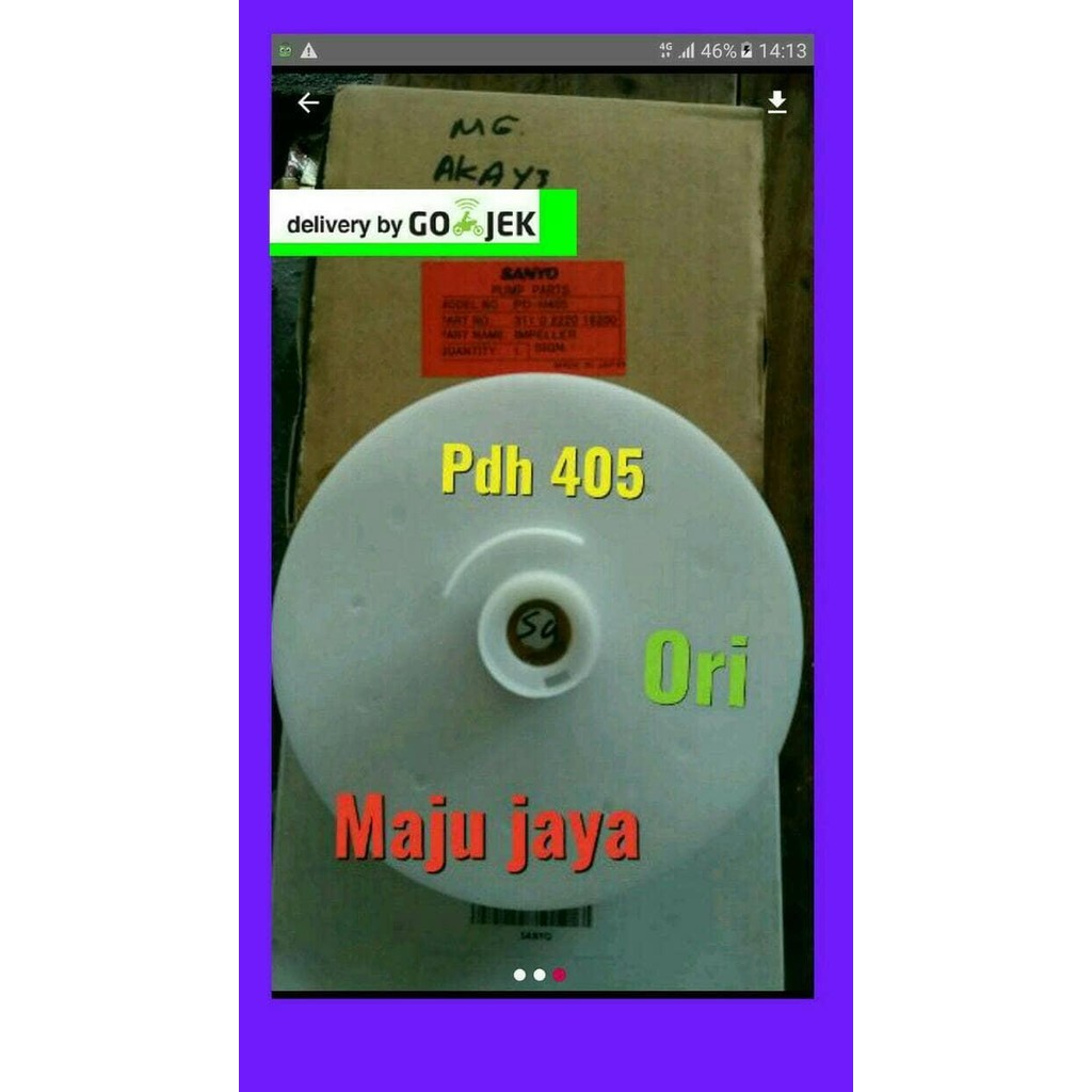 IMPELLER/KIPAS SEDOT POMPA AIR SANYO PDH 405 (ORIGINAL) JET PUMP