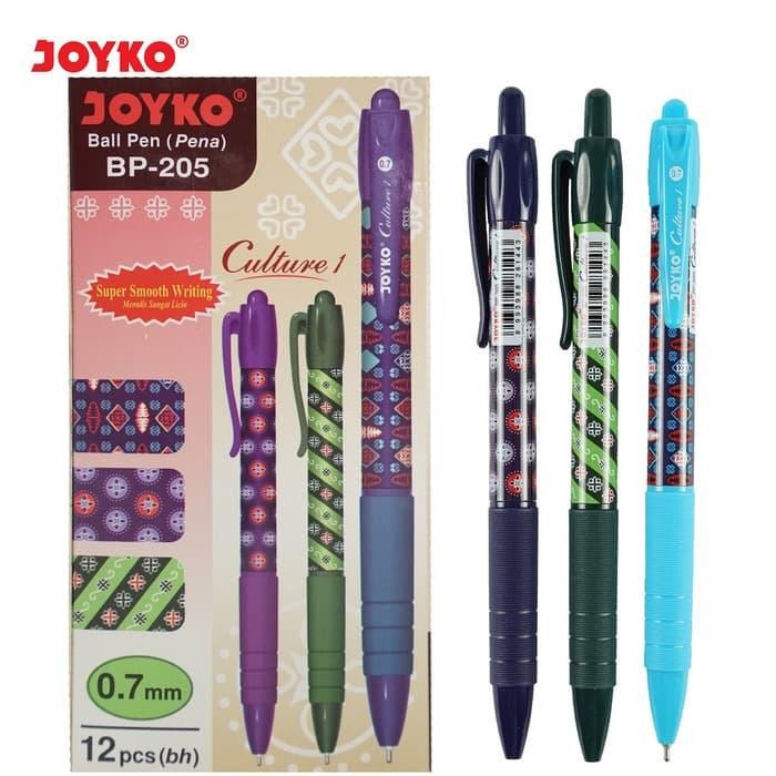 

NEW PRODUK BALL PEN PULPEN PENA JOYKO BP-205 CULTURE 1 0.7 MM 1 BOX 12 PCS WARUNG ARA67