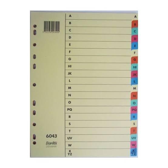 

Jual Rugi! Devider/Pembatas Dokumen Bantex 6043 Abjad (A-Z)