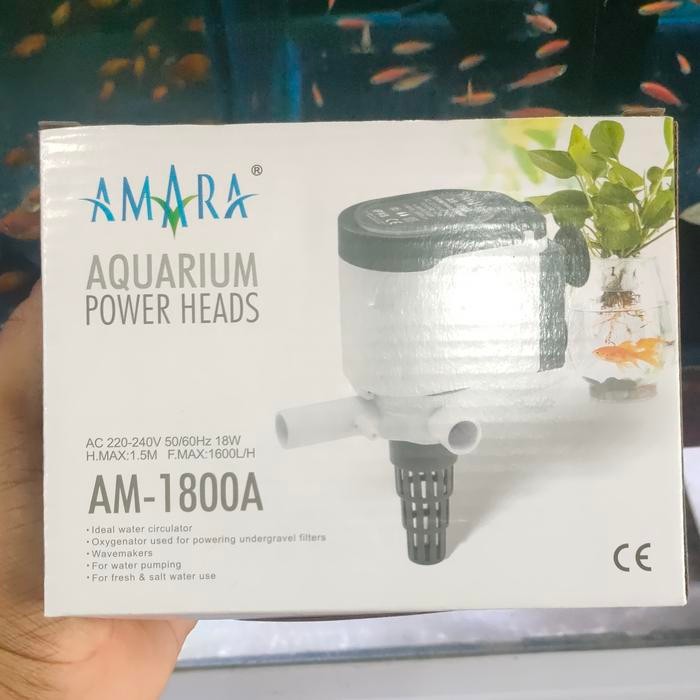 Mesin Filter Aquarium Amara Am 1800 1600L/H 18W