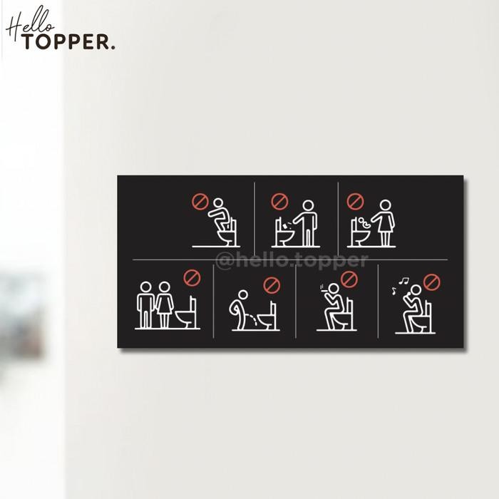 

Sign Akrilik Larangan Toilet Icon Modern Acrylic Papan Sign Board