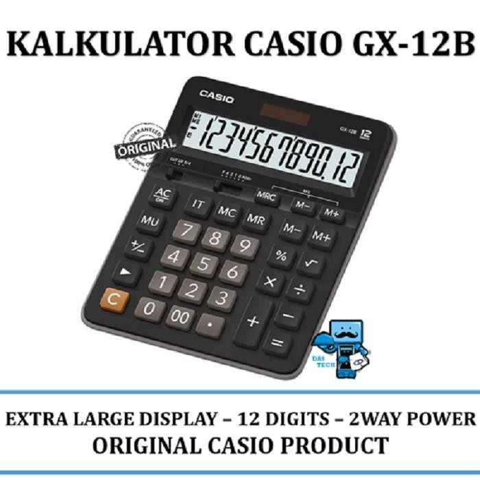 

kalkulator calculator casio gx-12b gx12b original garansi resmi 1 thn