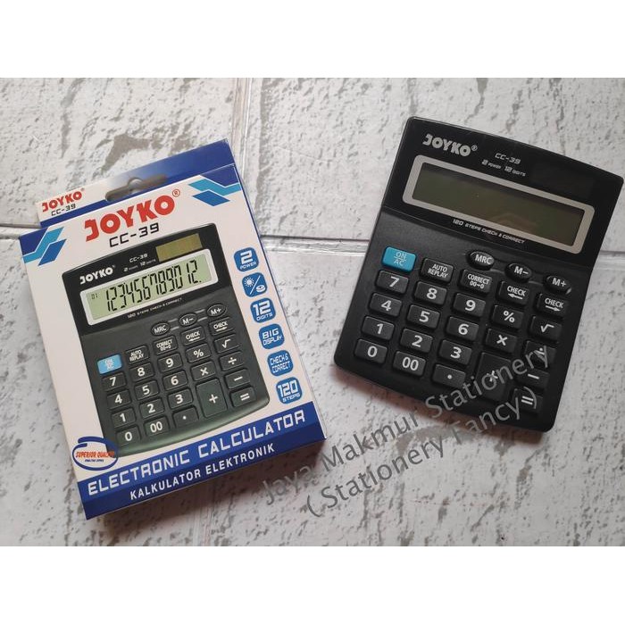 

Kalkulator / Calculator Joyko 12 Digits Check Correct CC-39