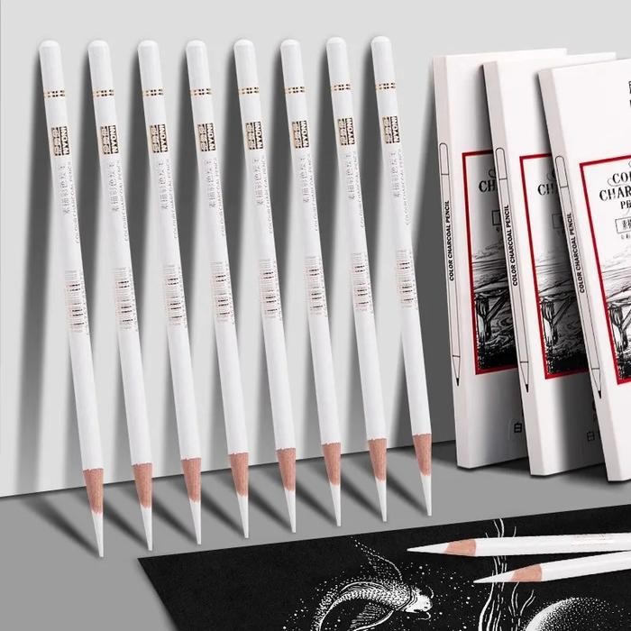 

Sale Nyoni Pensil Arang Putih / Nyoni White Charcoal Pencil 1 Box 8 Pcs