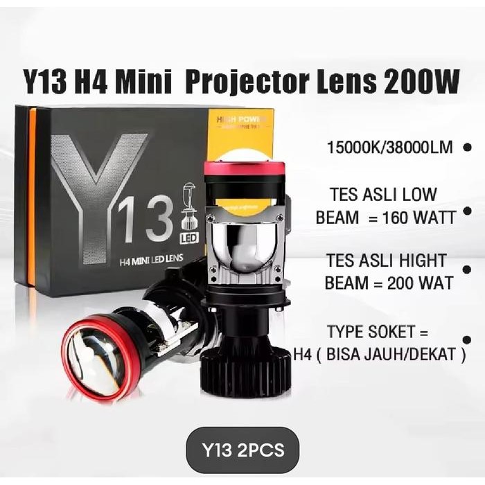 2 pics mini projie y7d y8d y13d y17 y6d lampu mini projie h4 motor mobil super terang harga murah