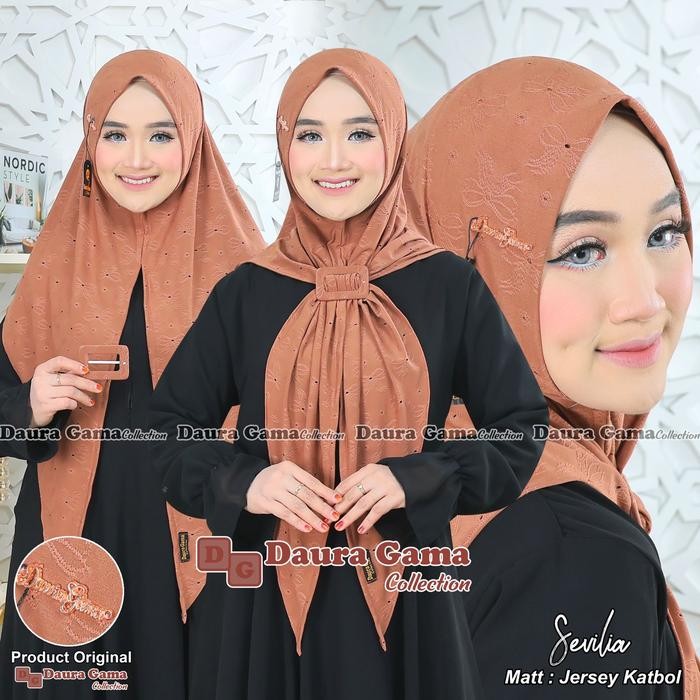 DISKON SEGITIGA INSTAN SA GESPER KATBOL / HIJAB KEKINIAN JERSEY KATBOL DAURA GAMA Lembut Muslim