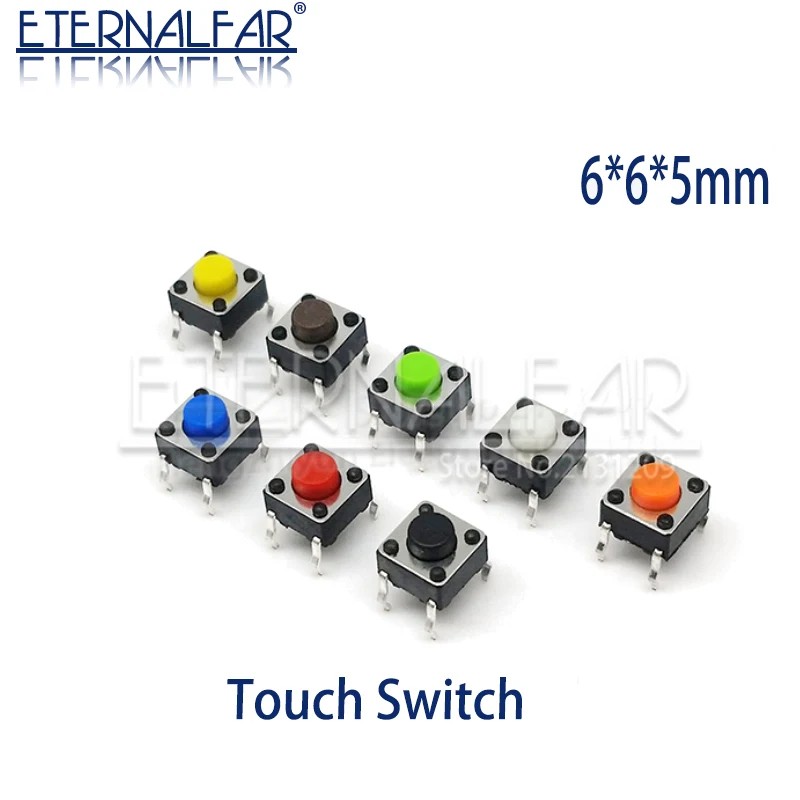 IMPORT Color 6*6*5mm Light touch switch DIP4 ON/OFF Touch button Touch micro switch keys button