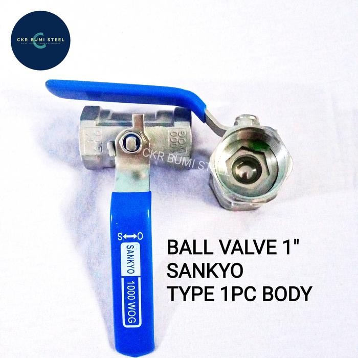 Sankyo Ball Valve 1" Inch Stainless / Stop Kran 1" Inch Sankyo