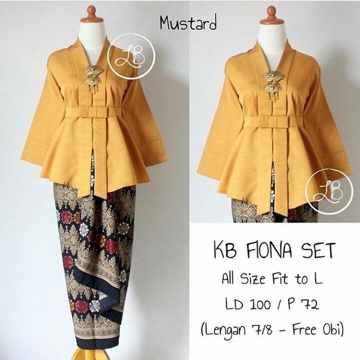 Setelan Kebaya Fiona Mustard