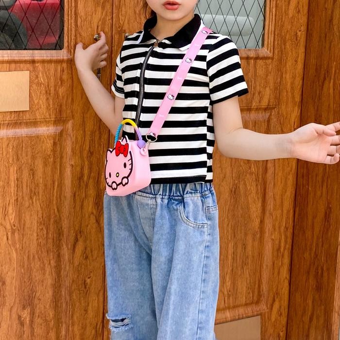 

Tas Rubber Silikon Karakter Kuromi dll Lucu Baru Tas Selempang Anak