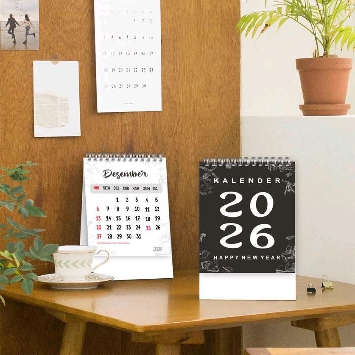 

New Kalender 2026 / Kalender Meja / Kalender Duduk / Kalender Aesthetic Ukuran A6 / Calender