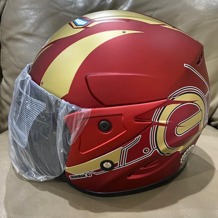 Helm Anak Iron Man Merah Laki-Laki Usia 3-7 Thn Sni Terlaris Termurah