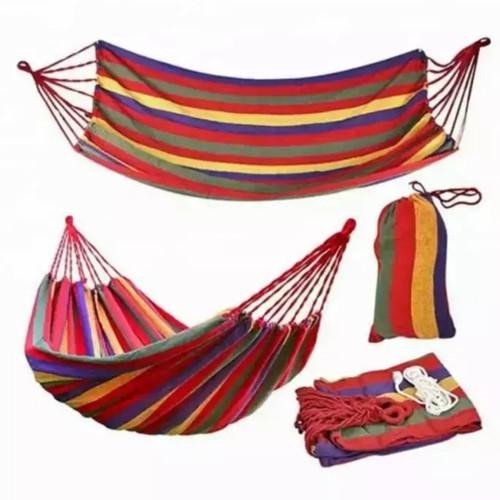 Ayunan Gantung Hammock Rainbow Pelangi / Ayunan Pohon Bahan Tebal Gantung Hammock/ Ayunan Gantung