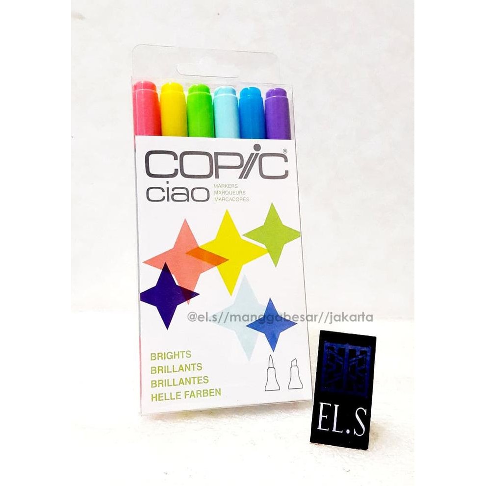 

Copic Ciao Set 6 warna Bright