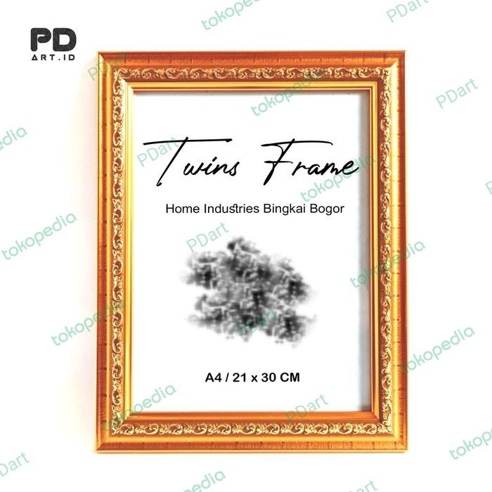 New Pigura Foto A4 / 21x30cm Motif Ukir Harga Grosir