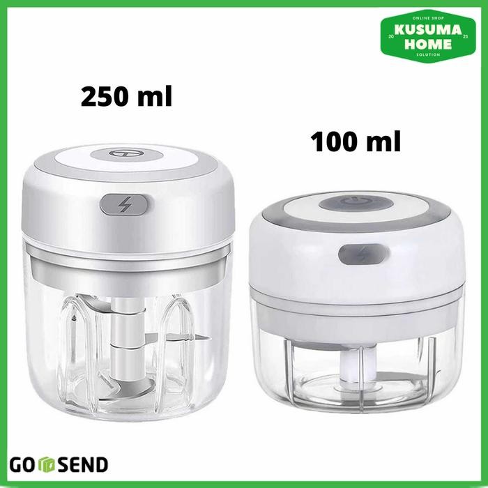 New Blender Mini Elektrik Hand Chopper Garlic Pemotong Bawang Bumbu Copper