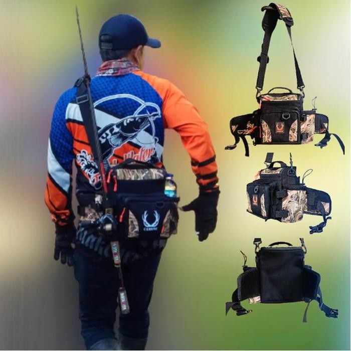 DISKON Tas pancing/ tas casting sling bag/Tas Joran READY STOCK