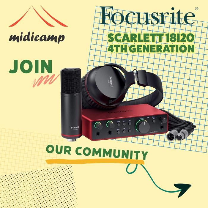 Pilihan- Focusrite Scarlett 2I2 Studio 4Th Gen Paket Alat Rekaman Home Studio Podcast