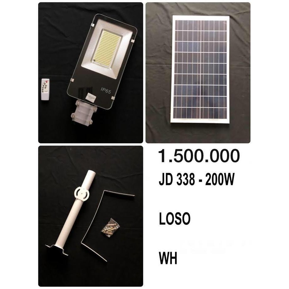 Lampu LED PJU SOLAR panel 200watt IP65 outdoor ALL IN ONE