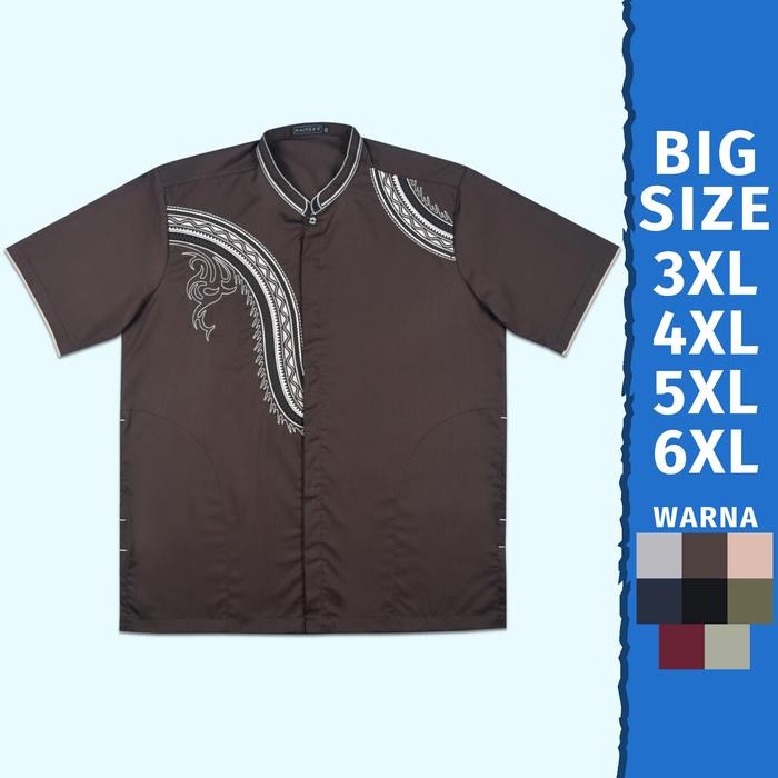 Pilihan- Baju Kemeja Koko Muslim Pria Jumbo 11, Ukuran Big Size 2Xl 3Xl 4Xl 5Xl