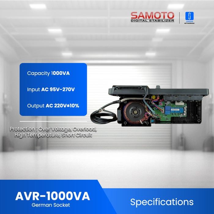 New Samoto Stabilizer Relay 1000Va Germany Socket Colokan Stop Kontak Avr Stabiliser Relay