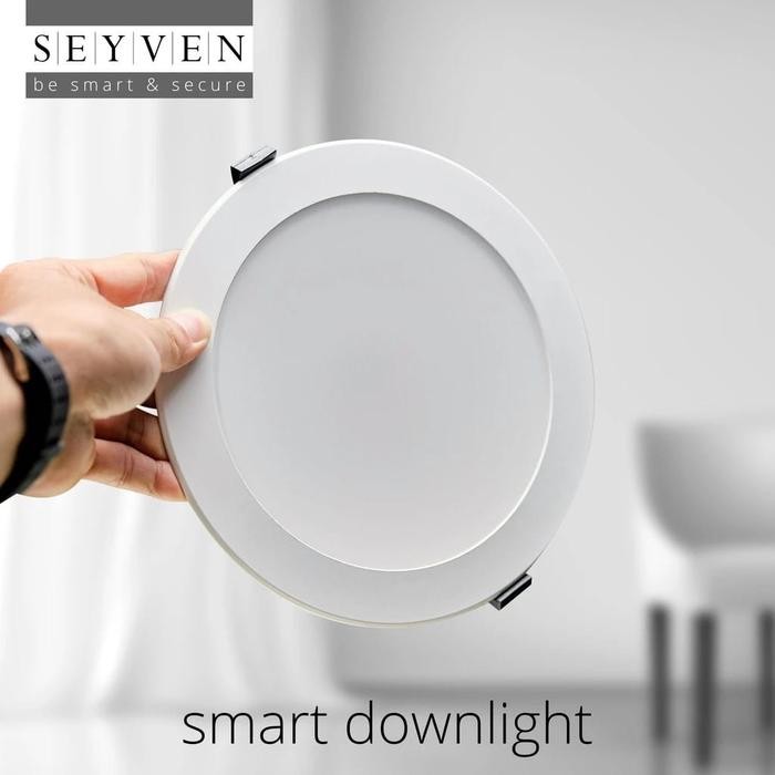 SEYVEN Smart Downlight RGB+W 15 Wt Wifi Smart Downlight Dimming Remote Lampu