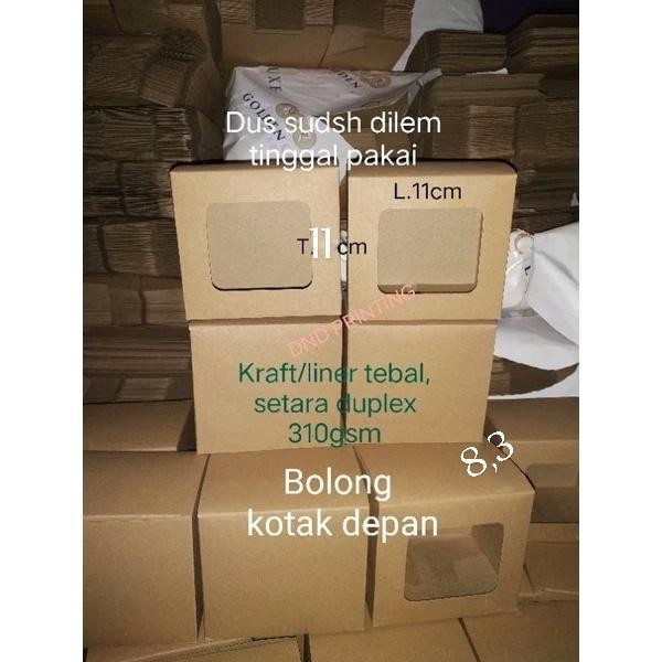 Dus mug Kotak bolong souvenir box mug gelas kardus box kraft