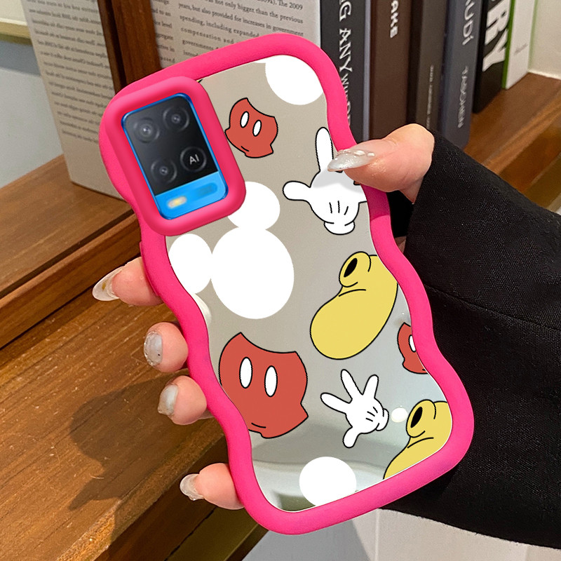 Casing Untuk OPPO A54 Case Casing Tikus Pola HP Cesing Macaron Kasing Mirror Silikon Softcase