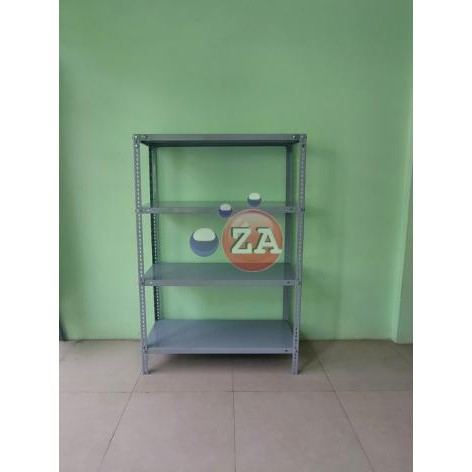 Rak Besi Siku 4 Ambalan Susun Plat Minimalis Serbaguna 100 x 40 x 150cm