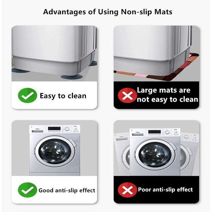 4 Pcs Bantalan Kaki Mesin Cuci Anti Getar Alas Kaki Mesin Cuci Karet