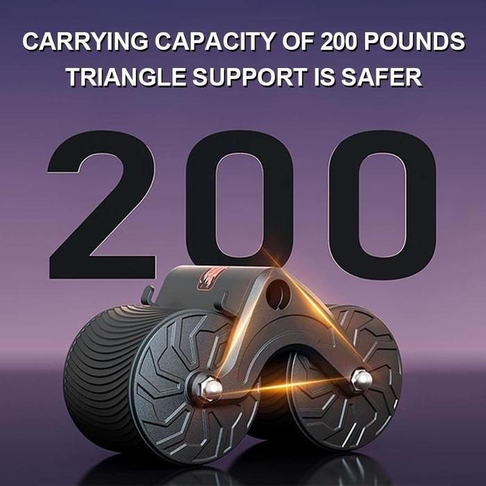 Ab Roller Wheels/Ab Roller 2 IN 1/Abdominal Roller alat gym Automatic Rebound Olahraga Ab Wheel