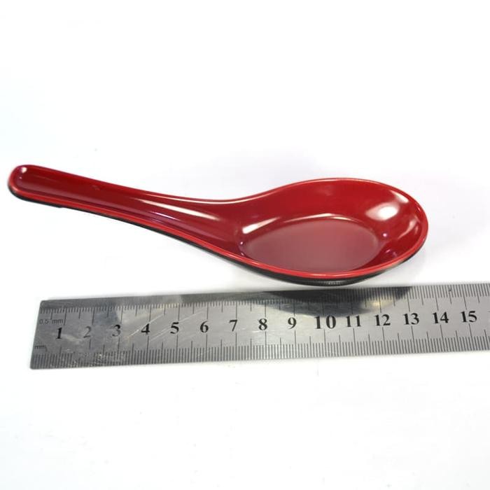 FCR0  Golden Dragon Melamin Red Black Sendok Bebek