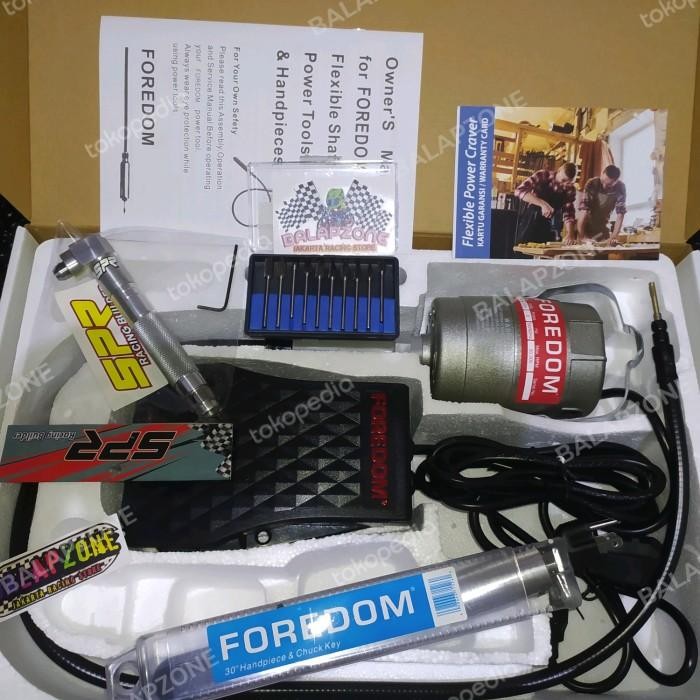 Paket tuner bengkok 90/Gold/black + bor foredom +mata tuner isi 10