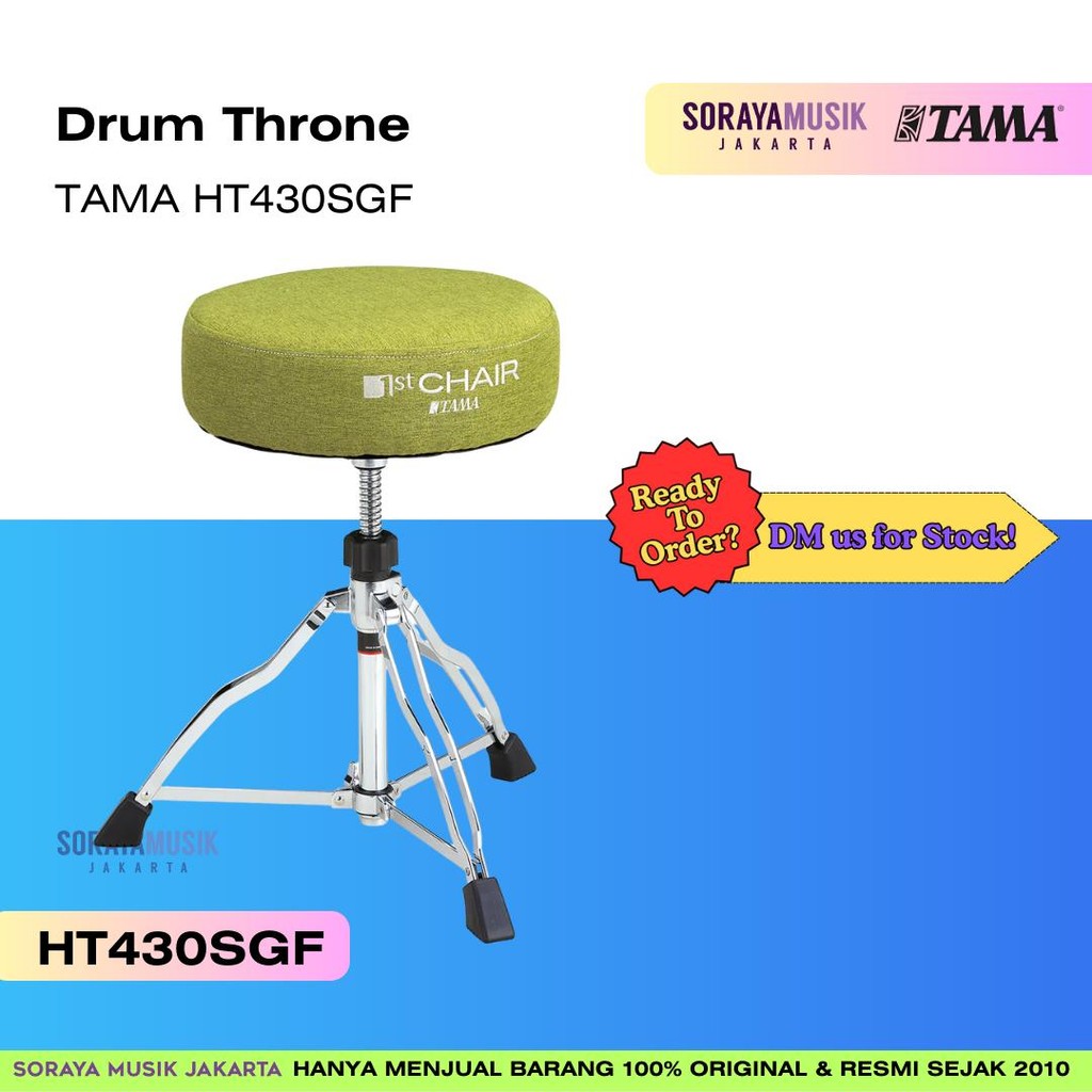 TAMA HT430SGF 1st Chair Round Rider w/Sage Fabric Top Limited Edition Drum Throne