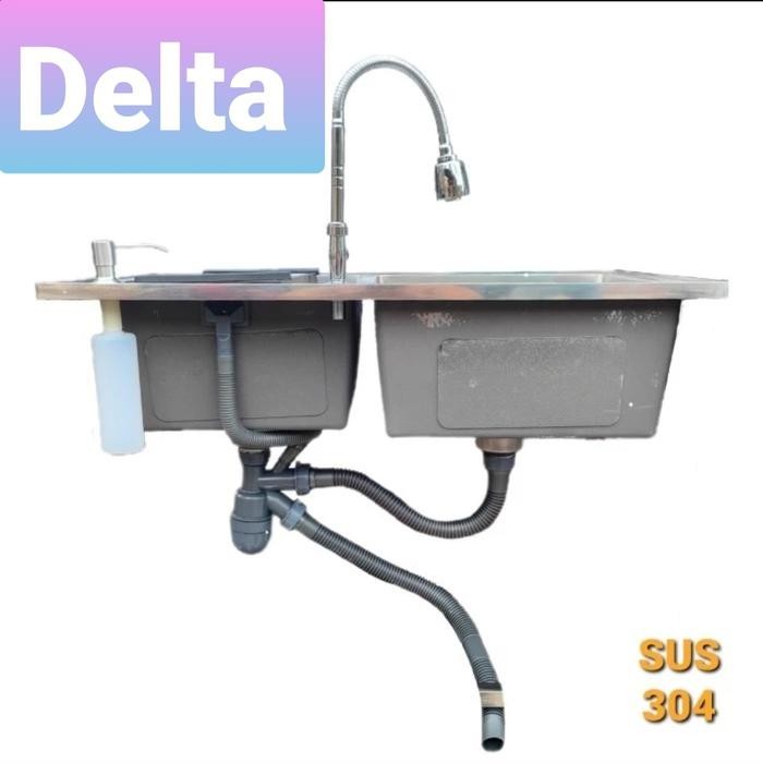 Bak Cuci Piring Stainless / Kitchen Zink 2 Lobang 82 4522