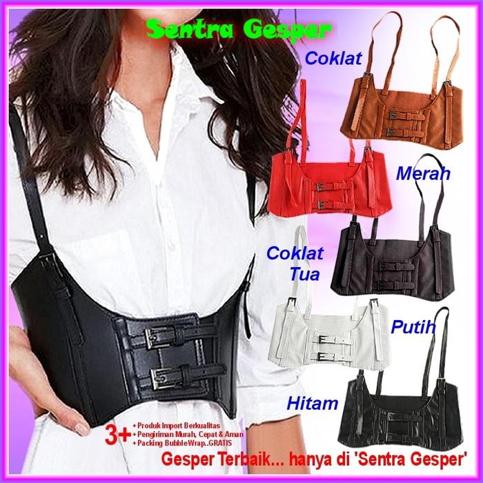 Promo Gesper Belt Lebar Sabuk Wanita Obi Karet Ikat Pinggang Korset Besar Cm