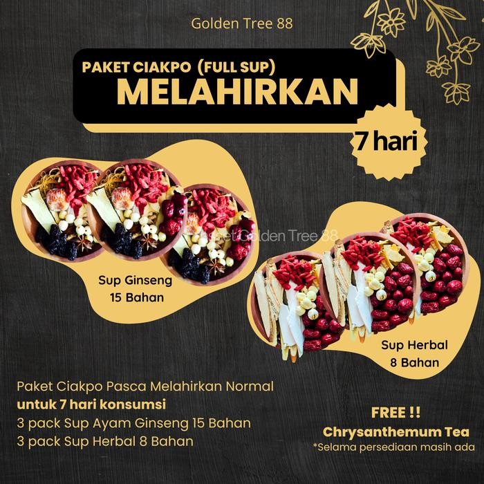 Paket Ciakpo Melahirkan Normal Recovery Pasca Melahirkan Full Sup Ayam