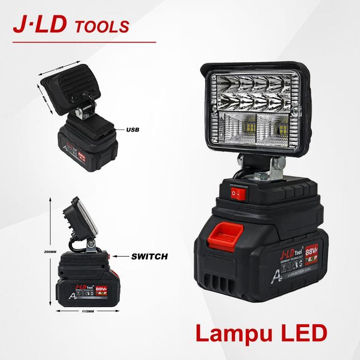 Jld Lampu Emergency,Senter Mini Cas Super Terang,Senter Led Multifungsi Lampu Baterai Makita Lampu