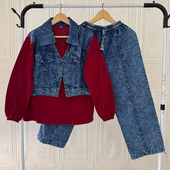 080j- Setelan Wanita Dewasa Maurin Terbaru Simple Outfit Yang Lagi Viral Baju Kaos