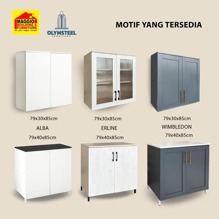 KITCHEN SET BESI - FURNITURE BESI - LEMARI PIRING BESI - KITCHEN SET ATAS - KITCHEN SET BAWAH -