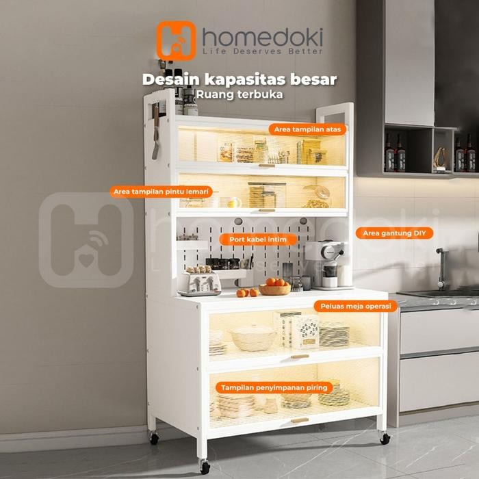 Homedoki Rak dapur / rak lemari dapur / Rak oven microwave / lemari da