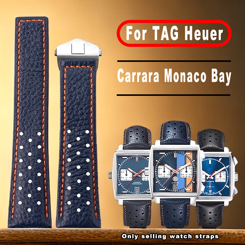 IMPORT For TAG Heuer Monaco Carrara Watchband CAW211M 211P CAW211R 211T breathable 22mm Cow Leather