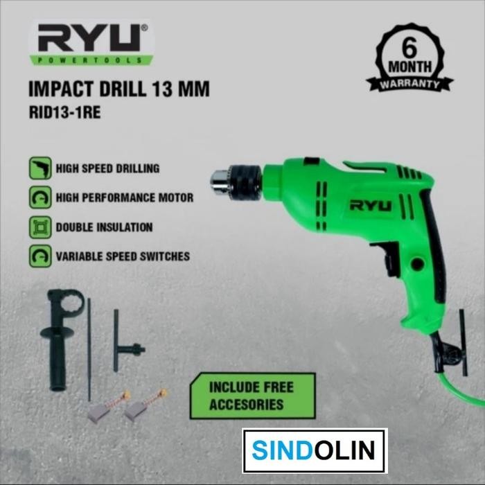 Mesin Bor Listrik 13Mm Ryu Rid13-1Re Rid 13 1 Re