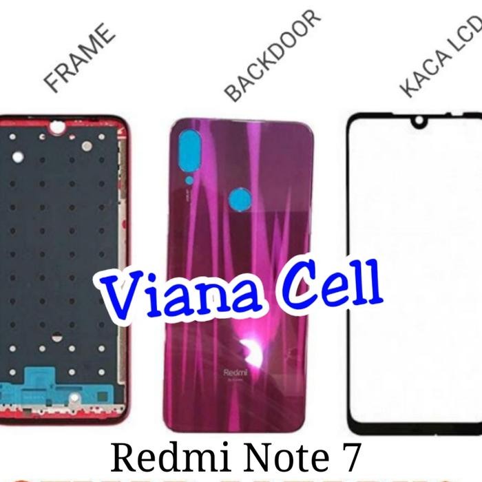 KACA LCD FRAME LCD BACKDOOR XIAOMI REDMI NOTE 7 ORI HOUSING FULLSET