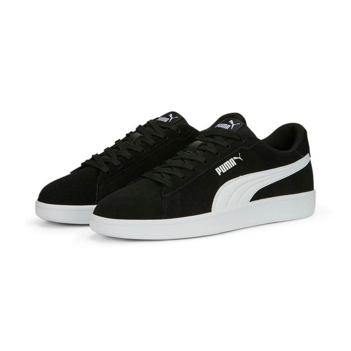 fwxh-Puma Sepatu Sneaker Smash 3.0 Black-White Uniseks