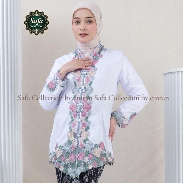 ORIGINAL kebaya encim bordir bunga bolero LD 95 sampai 120 katun nyaman elegant untuk orang gemuk