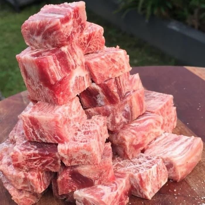 SerbaDaging- Saikoro Wagyu Cubes Bandung Sapi Daging 500Gr Steak Murah Empuk Beef