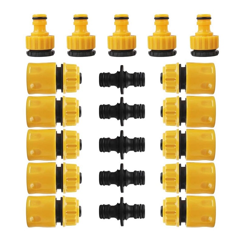20 Pcs Garden Hose Connector Set, Connector Hose End Connector Double Hose Connectors Extender Hose 